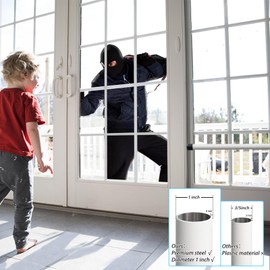 BsBsBest Sliding Door Security Bar 16.5" to 51" Sliding Door Lock Heavy Duty Sliding Glass Patio Door Security Bar Window Security Bar Inside Childproof Adjustable Interior Extra Long White