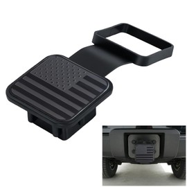 Cubiertas de enganche de remolque de 2 pulgadas de goma, tapón de cubierta de tubo de enganche de bandera estadounidense, accesorios exteriores universales para automóviles, aptos para