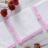 HOULIFE Ladies Handkerchiefs with Lace, Soft Cotton White Handkerchiefs with