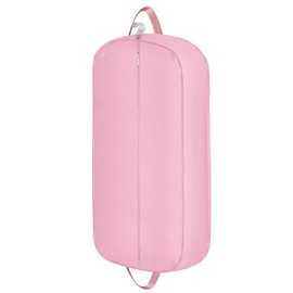 Limoomil 6" Gusseted Waterproof Garment Bag for Travel, 43" Tear Resistance Suit Bag for Men Travel for Suits, Tuxedos, Coats, Uniform. (pink, 42")