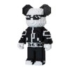 dOHOb Cool Black with Glasses Bear Building Block Set, 4416