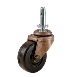 Shepherd Hardware 9345 2-Inch Medium Duty Stem Caster, 2-Pack,Black