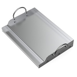 Onlyfire Universal Stainless Steel Griddle for Most BBQ Grills with Removable Handles, 18"×12.5"