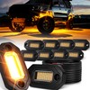8pcs Amber LED Rock Lights for Trucks Jeep UTV ATV