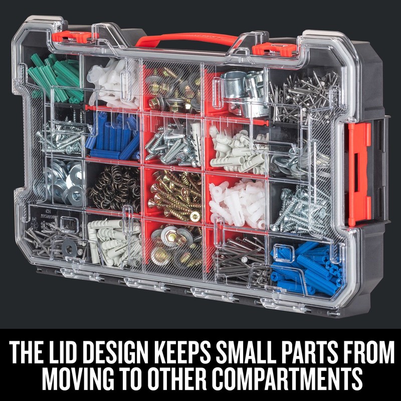 CRAFTSMAN VERSASTACK Storage Organizer, Small Parts Organizer, 20-Compartments, Lid Includes