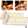 hatisan 2 Sets LED Christmas Fake Snow Blanket Roll with