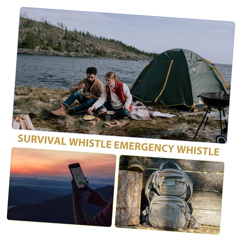 Kisangel Survival Whistle Carabiner Keychain Double Frequency for Emergency Situations