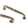 Goo-Ki 6 Pack Woven Cabinet Pulls Antique Brass Drawer Pulls