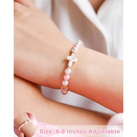 HGDEER Birthday Gifts for Girls, 3 4 5 6 7 8 9 10 11 12 Year Old Girl Birthday Gifts Ideas Little Girls Jewelry Cross Bracelets Gift