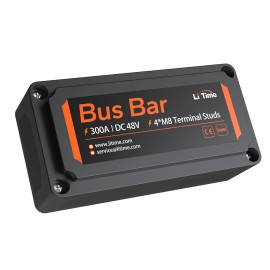 Litime Black Bus Bar for LiFePO4 Batteries High Voltage and Current Solar Marine