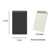 YIHUANYIFA 12pcs Small Spiral Notebook College Ruled 3x5inch Black Mini