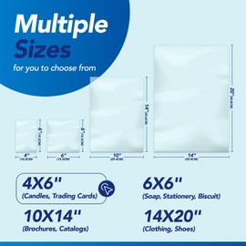 Metronic Shrink Wrap Bags 4x6 Inches 500Pcs, Clear PVC Heat Shrink Wrap Bags for Packagaing Soap,Bath Bombs,Makeup, Candles,Small Gifts,Jars,Homemade DIY