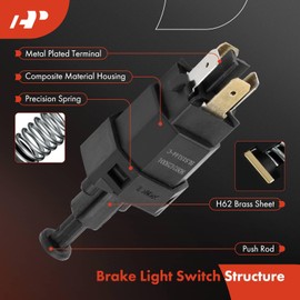 A-Premium Brake Light Switch Lamp Compatible with Saab 9-5 1999-2009, 900 1995, 4 Blades