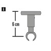 GARDINIA Ceiling Support for Curtain Rod, with Metal Mounting Plate,