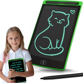 Archy Pizarron Magico Infantil Borrable LCD Tablet para Niños Juguetes para niñas Juguete para Dibujo Notas Escritura Niño Niña Creatividad Colorido Boton de Borrado (xz08) (Verde)