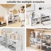 3 Stück Kosmetik-Organizer-Schubladen, Stapelbare Acryl-Make-up-Organizer, Schminktisch Organizer, Lippenstift-Rack, Bad Schubladen