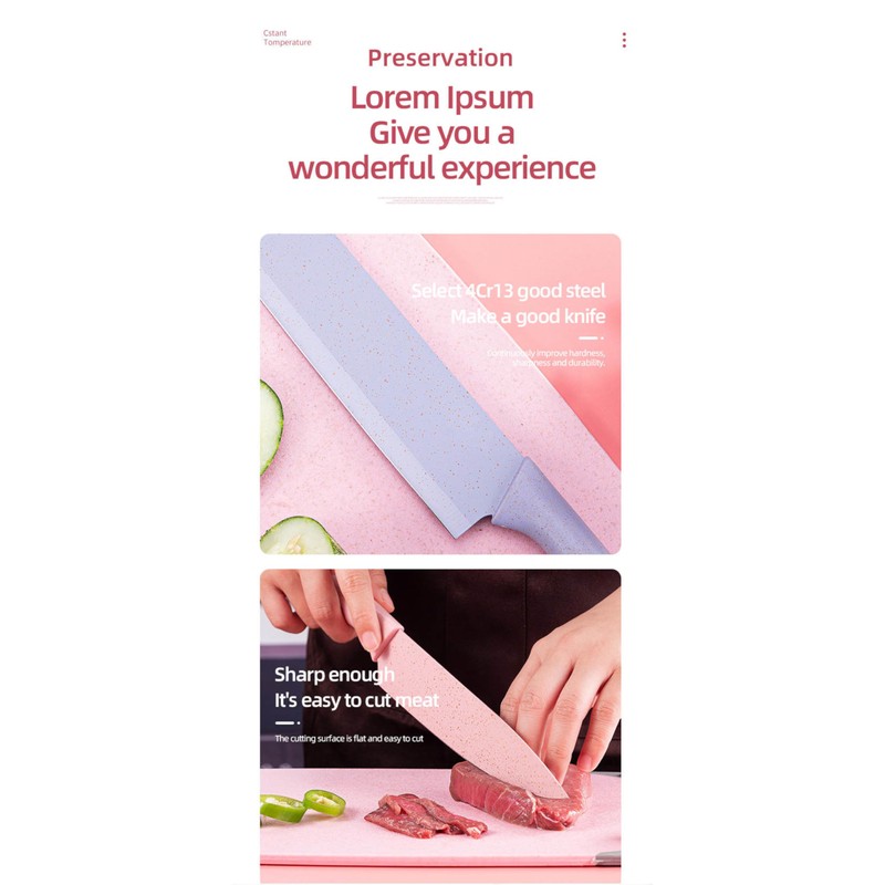 Stainless Steel Kitchen Knife Set with Potato Peeler and Kitchen