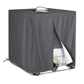 IBC Tote Cover for 1000L Outdoor 275 Gallon Rain Barrel UV Resistant Waterproof Outdoor IBC Covers - Grey