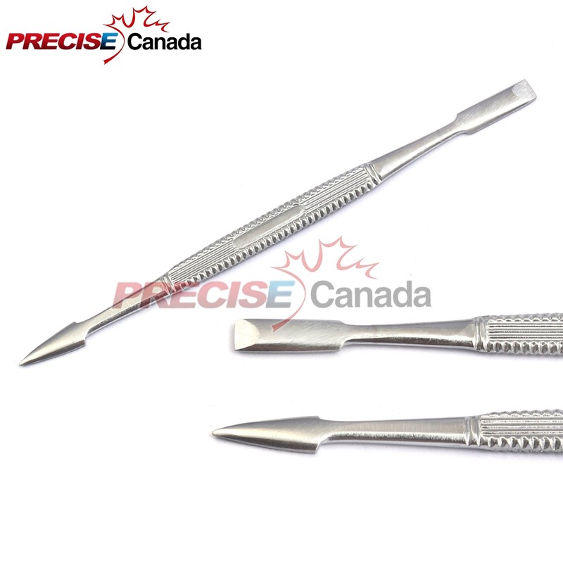 PRECISE CANADA: SET OF 3 PROFESSIONAL NAIL CUTICLE PUSHER CHROME