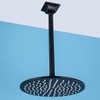 SEABEFORE 12" Ceiling Mounted shower arm Matte Black shower head