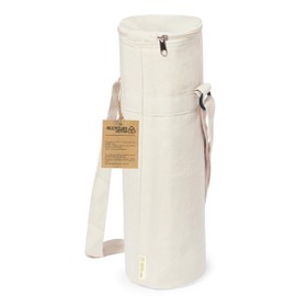 noTrash2003 Cool Bag for Water Bottle for Hanging up to 1.5 L Bottle, Zip and Adjustable Shoulder Strap, Small Cool Bag for Drinks, Cool Box for Outdoors, Travel etc. (Beige)