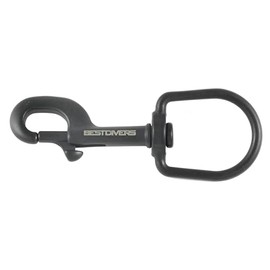 BEST DIVERS, MOSCHETTONE Inox DIR 115 mm Anello Ø 32,8 mm Nero