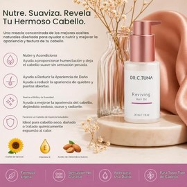 Farmasi Dr C Tuna, aceite de tratamiento avanzado para el cabello y el cuero cabelludo enriquecido con aceite de girasol, vitamina E y aceite de