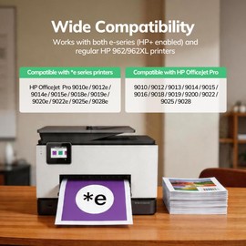 RocRow 962 XL Ink Cartridges Compatible for Printers 962XL Ink Cartridges Combo Pack 962 Ink Work for Officejet Pro 9015e 9025e 9018e 9012e 9010 9015 9018 9020 Printers Black and Color 4pack