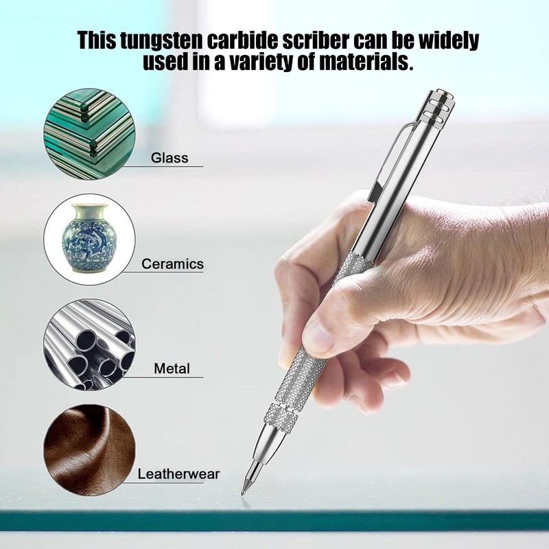 OUZHOU Pack of 2 Tungsten Carbide Pen with 12 Replacement