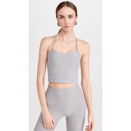 Beyond Yoga Women's Spacedye Slim Racerback Cropped Tank, Silver Mist, X-Small