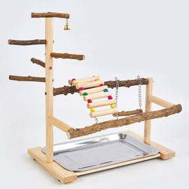 Baoblaze Bird Playground, Bird Perch Play Stand, Bird Conure Parakeets Parrots Cockatiel Toys, for Bird Cage Accessories