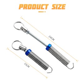 CGEAMDY 2-Piece Boot Lid Spring, Metal Boot Lifter, Tension Spring Lid Adjustable 15 cm - 24 cm, Multifunctional Car Accessories, Suitable for Cars Silver
