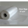 Bags on a Roll Fruit Bag and Vegetable Clear Plastic Butchers Counter Bag High Density Poly/Polythene Counter Bags (500 Clear Bags)