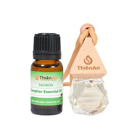 ThienAn - Car Air Fresheners Set Natural Hanging Fragrance (8ml) Herbal Essential Oils (10ml), Rosemary and Camphor Scents Refillable Car Air Fresheners