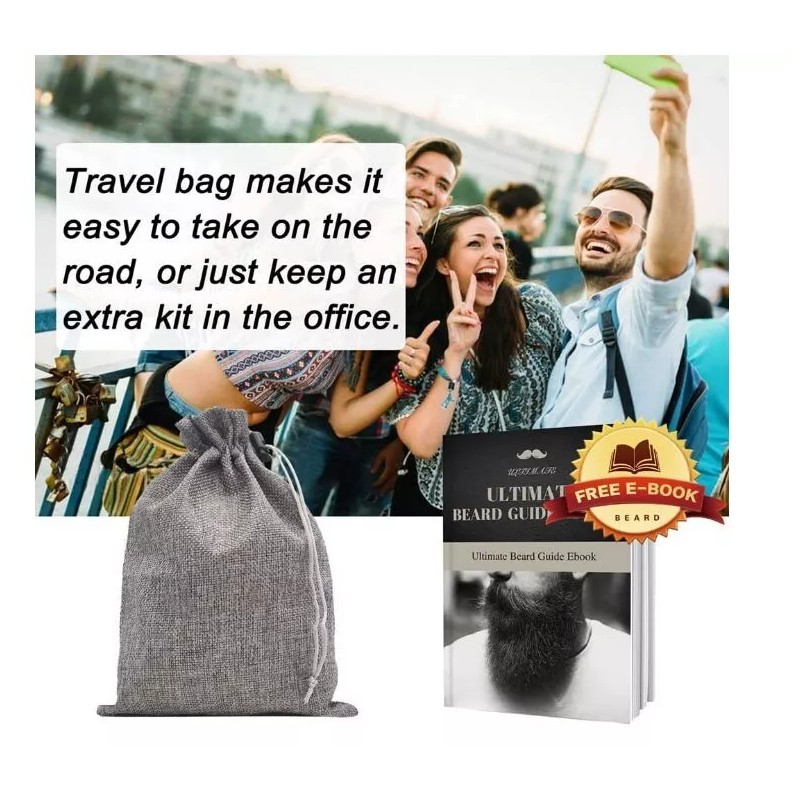 GoldWorld Beard Kit Beard Growth Grooming Kit w/Beard Foam/Shampoo/Wash Beard