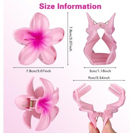 Flower Claw Clip Plumeria Flower Hair Claw Clip, 6Pcs Flower Hair Clip Egg Flower Hair Claw Clip,Cute Flower-Shaped Hair Clip,Cute Small Hair Clips Hawaiian Flower Claw Clip,Egg Flower Hair Claw Clip