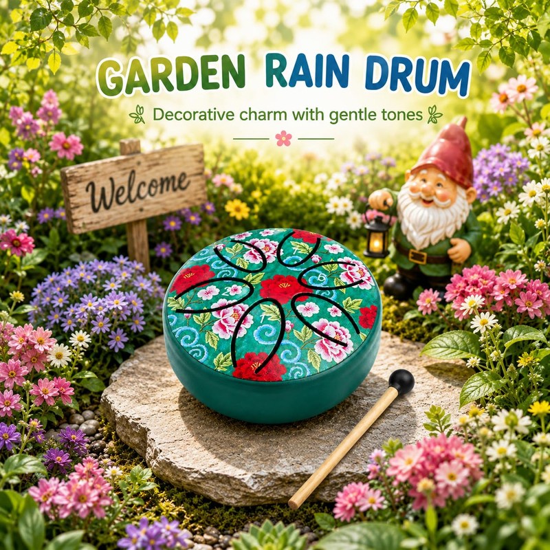 Dozzly Mini Rain Drum, 3 Inches 6 Notes Portable Steel