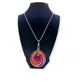 Murano Millefiori  Round pendant necklace