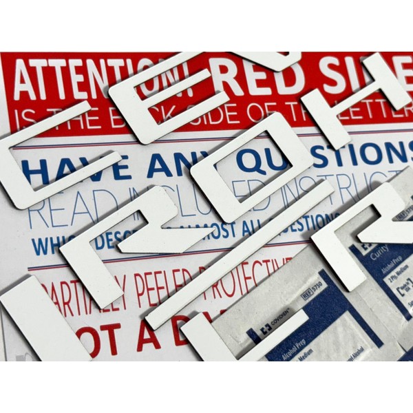 White Bed Rail Letters Compatible with Silverado 2019-UP ABS Plastic