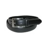 CTM Men's Leather 28.5 mm Basic Dress Belt with Silver