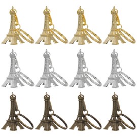 NOLITOY 12pcs Wallet Charm Pendant Purse Charm Eiffel Tower Keychain Cute Decorative Keychain] Paris Gift Retro Eiffel Tower Key Ring Car Keychain Gift
