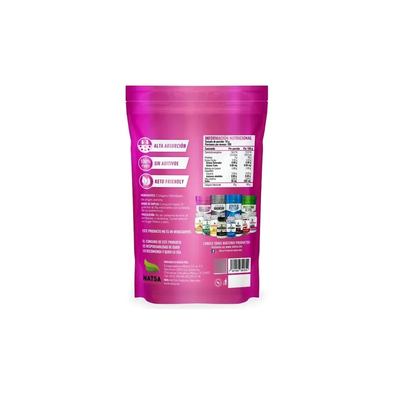 Natsa Colageno Hidrolizado Puro, Premium, 1 Kg Sfn