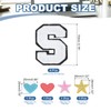 PATIKIL Iron on Letters, 4 Pack Iron-on/Sew-on S Letter Patches