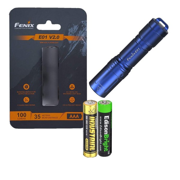 Fenix E01 V2 100 Lumen LED flashlight with EdisonBright AAA