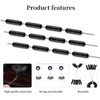 Fishing Bobber Stopper,300Pieces/50Groups 6 in 1 Black Rubber Space Beads