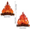 4 Pieces 3D Decorative Cardboard Campfire Centrepiece, Artificial Fire, Campfire