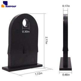 SURPOUF Outdoor Resin Shed Hasp Latch, Plastic Hasp Latch,Newly Upgraded Black Solid Core Plastic Fits for Rubbermaid
