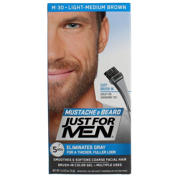 JUST FOR MEN Color Gel Mustache & Beard M-30 Light-Medium
