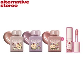 ALTERNATIVE STEREO Lip Potion Caramel Glaze + Mini Caramel Glaze Set 2items [ALTERNATIVE STEREO X MANGOMEE], Color:10 Dolce Peach+11 Baby Apricot