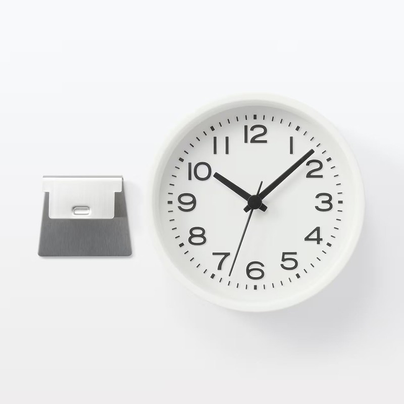 MUJI MJ-ACSW2 44275702 Analog Watch, Small (with Stand), White, 4.9